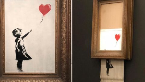 Бэнксининг картинаси аукционда йиртилди: Харидор уни шу ҳолда 1,3 млн долларга сотиб олди