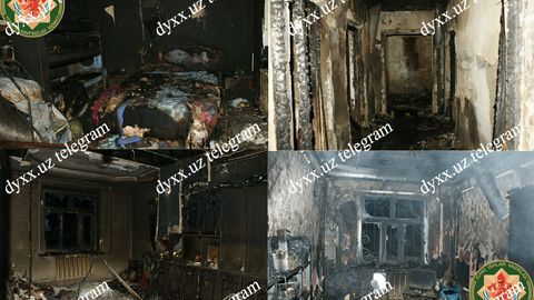 Chirchiqdagi uyda yuz bergan yong‘inda er-xotin va ularning 2 farzandi halok bo‘ldi