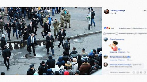 Poroshenkoning mitingdan “qochib ketayotgani” aks etgan surat soxta bo‘lib chiqdi