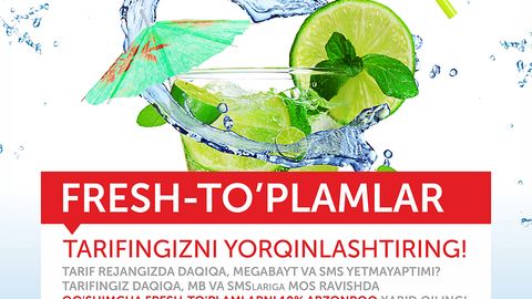 UMS amaldagi abonentlar uchun Fresh-to‘plamlarini joriy qildi