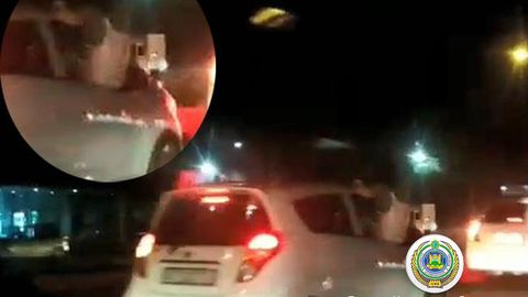Toshkentda 9 yoshli qizini avtomobil oynasiga mindirgan onaga nisbatan ma’muriy choralar ko‘rildi