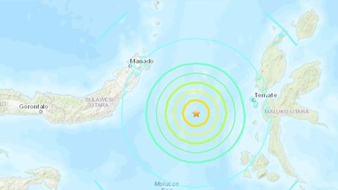 Индонезия қирғоқлари яқинида 6,9 магнитудали зилзила содир бўлди