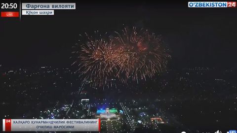 Video: Qo‘qondagi Hunarmandchilik festivali ochilishidagi katta mushakbozlik