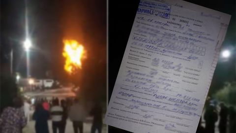 Тошкентда ҳайдовчи газ қувурига бориб урилиши оқибатида ёнғин чиқди (видео)