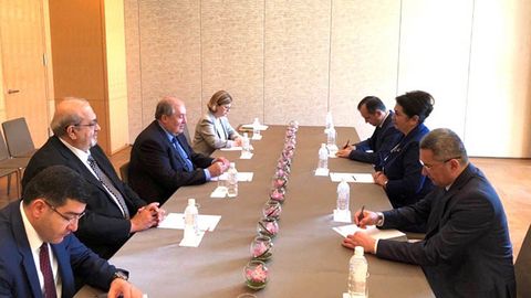 Tanzila Norboyeva Armaniston prezidenti Armen Sarkisyan bilan uchrashdi