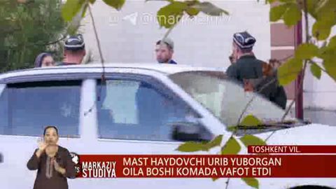 Zangiotada bir oilaning 3 a’zosini mast haydovchi mashinada urib yubordi, oila boshlig‘i vafot etdi (video)