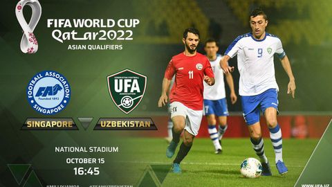 Ўзбекистон терма жамоаси бугун Сингапур билан баҳс олиб боради