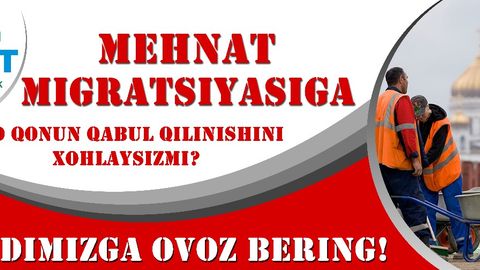 Mehnat migratsiyasiga oid qonun qabul qilamiz