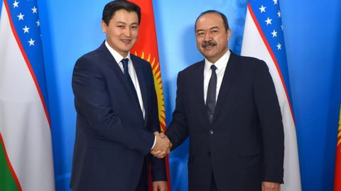 Abdulla Aripov Olmaotada Qirg‘iziston bosh vaziri Ulug‘bek Maripov bilan uchrashdi