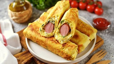 Tuxumli nachinka hamda sosiskadan tayyorlanadigan lavash retsepti