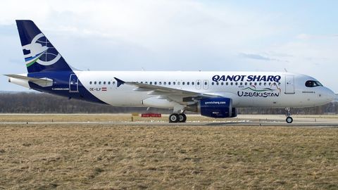 O‘zbekistonning Qanot Sharq Airlines xususiy aviakompaniyasiga Amerikadan Airbus A320-214 samolyoti olib kelindi