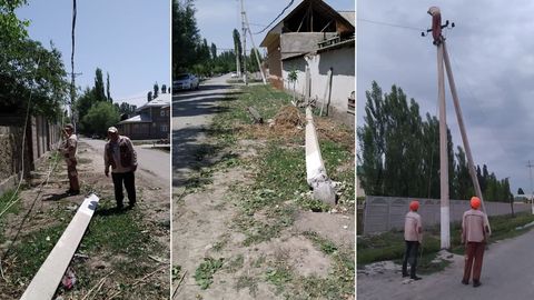 Андижонда кучли шамол оқибатида электр тармоғида юзага келган авариявий ҳолатлар ва носозликлар бартараф этилди