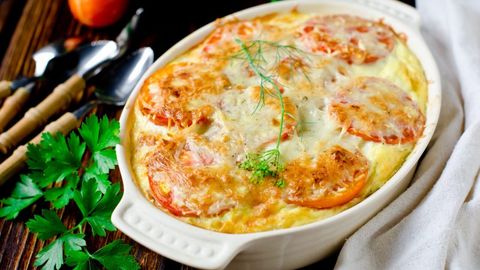 Помидор ва пишлоқли запеканка рецепти