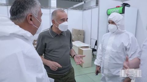 Жаҳонгир Ортиқхўжаев Чилонзордаги «Атлас» мебеллар марказида ташкил этилган ковид-марказни бориб кўрди (видео)