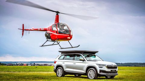 Video: Skoda Kodiaq’ning tom qismiga qo‘ngan vertolyot
