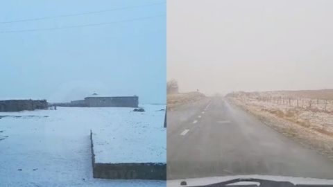 Қашқадарё ва Самарқанднинг айрим туманларига биринчи қор ёғмоқда (видео)