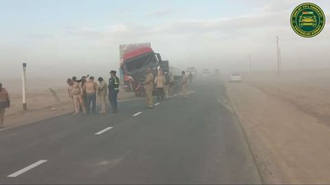 Qashqadaryoda qum bo‘roni sabab 6 ta transport vositasi ishtirokida YTH sodir bo‘ldi