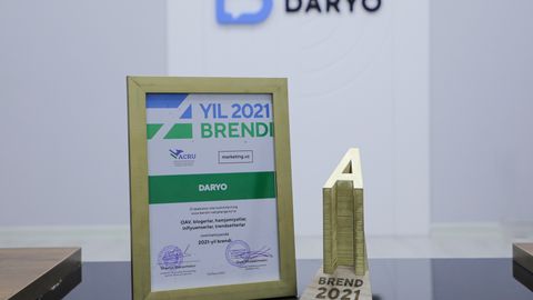 «Дарё» Йил бренди-2021 мукофоти билан тақдирланди