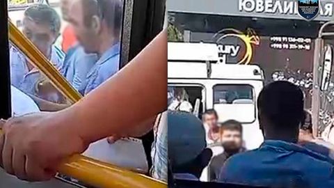 Yunusobodda avtobus haydovchilari va konduktor o‘zaro janjallashib ketdi (video)