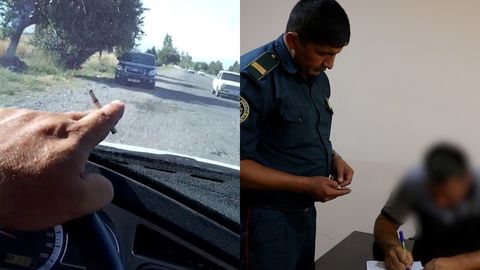 Denovda radar o‘rnatilgan mashinada xizmat olib borayotgan YPX xodimini haqorat qilgan haydovchiga jinoyat ishi qo‘zg‘atildi