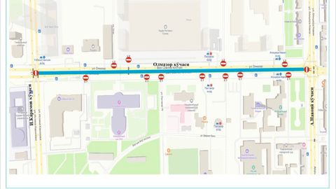 Тошкентда Open Air концерти сабаб Олмазор кўчаси вақтинча ёпилади