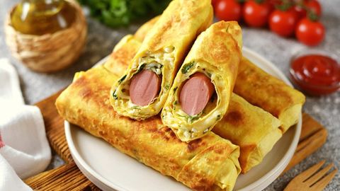 Nachinkasiga tuxum qo‘shib tayyorlanadigan sosiskali lavash retsepti