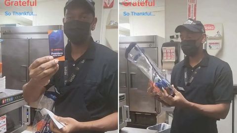 Burger King’да 27 йил ишлаб бирор марта иш қолдирмаган ходимга киночипта ва стакан совға қилинди (видео)