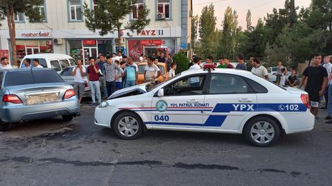 Namanganda YPX xodimi xizmat mashinasida Nexia’ga borib urildi