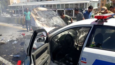 Чилонзорда ЙПХ хизмат машинаси ёниб кетди