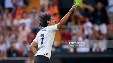 Ла Лигадаги дебют голини урган Эдинсон Кавани Коутиньо ва ди Мариянинг натижасини такрорлади