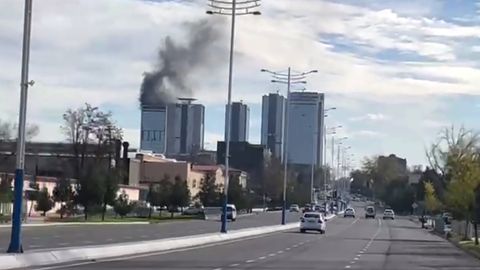 Тошкентдаги IT парк биносида ёнғин юз берди (видео)