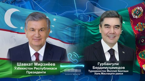 Shavkat Mirziyoyev and Gurbanguly Berdimuhamedov congratulate each other on New Year event