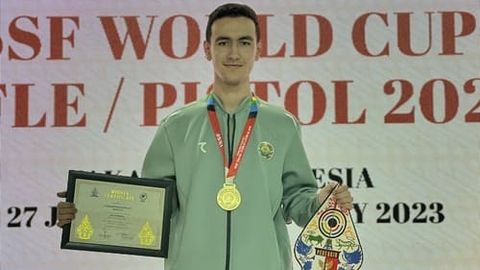 Uzbek athlete becomes world&rsquo;s champion in pistol shooting