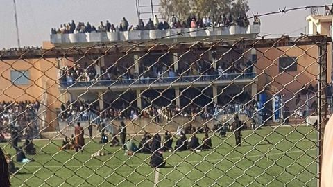 “Tolibon” o‘g‘rilikda ayblangan to‘rt kishining qo‘lini omma oldida kesib tashladi