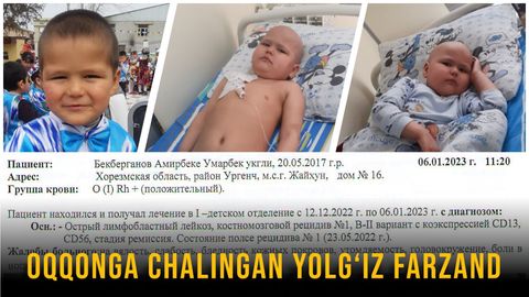 &ldquo;Har uch kunda 1 200 AQSH dollariga dori sotib olishimiz kerak&rdquo; &mdash; farzandi oqqonga chalingan ayol xalqdan koʻmak soʻrayapti (video)