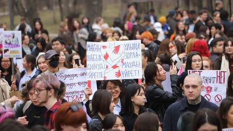 В Алматы в третий раз прошел митинг за права женщин&nbsp;
