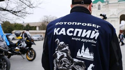 Russian bikers from Astrakhan reach Turkmenistan's Awaza resort