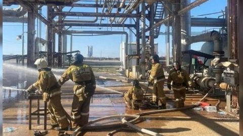 Fire explodes at gas processing plant in Aktobe region of Kazakhstan