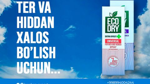 &nbsp;ECO DRY &ndash; jazirama havoda terlashdan ishonchli himoya