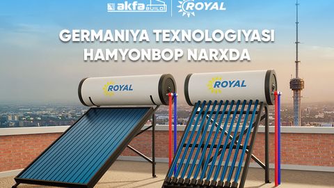 AKFA BUILD Қуёш сув иситгичлари  — Германия технологияси ҳамёнбоп нархда