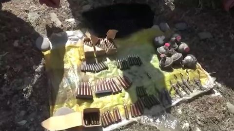  В Ошской области Кыргызстана найден схрон с боеприпасами и взрывчаткой (видео)