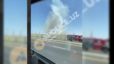 Қибрайда  2,5 гектар майдон ёниб кетди (видео)