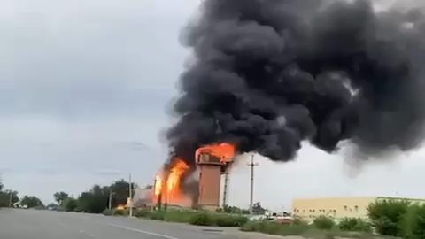 Qozog&lsquo;istondagi AYQSHda kuchli yong&lsquo;in va portlash sodir bo&lsquo;ldi (video)
