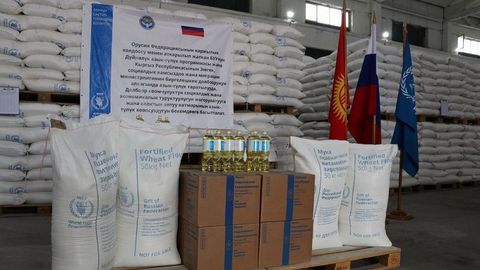 Kyrgyzstan receives nearly 1,400 tons of food aid from Russia