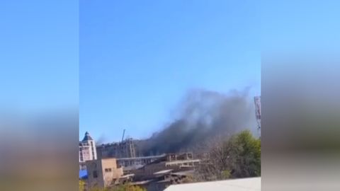 Toshkentda qurilish binosida yong&lsquo;in sodir bo&lsquo;ldi (video)&nbsp;