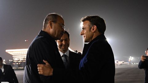 French President Emmanuel Macron arrives in Samarkand for official visit&nbsp;
