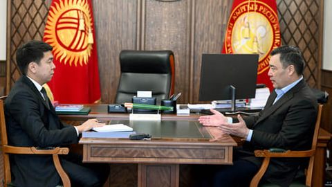 President Sadyr Japarov receives ambassador of Kyrgyzstan to Belarus Erbol Sultanbaev&nbsp;