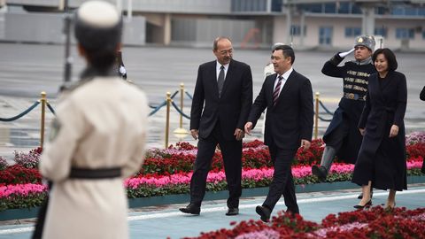 Kyrgyzstan's President Japarov arrives in Uzbekistan for ECO Summit