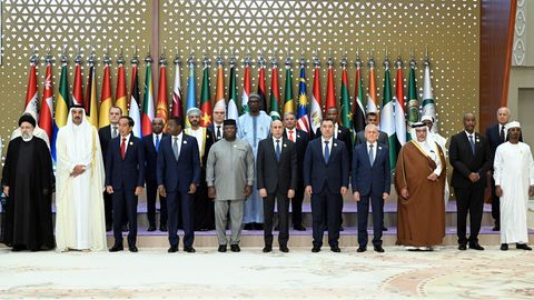 President Sadyr Japarov stands in solidarity at OIC summit, urges peace in Palestine