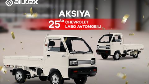 ALUTEX компаниясининг 25 йиллиги муносабати билан 25 та Chevrolet Labo автомобили ўйналмоқда!